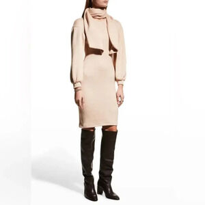 Black Halo Keoni Tie-Neck Sweater Dress